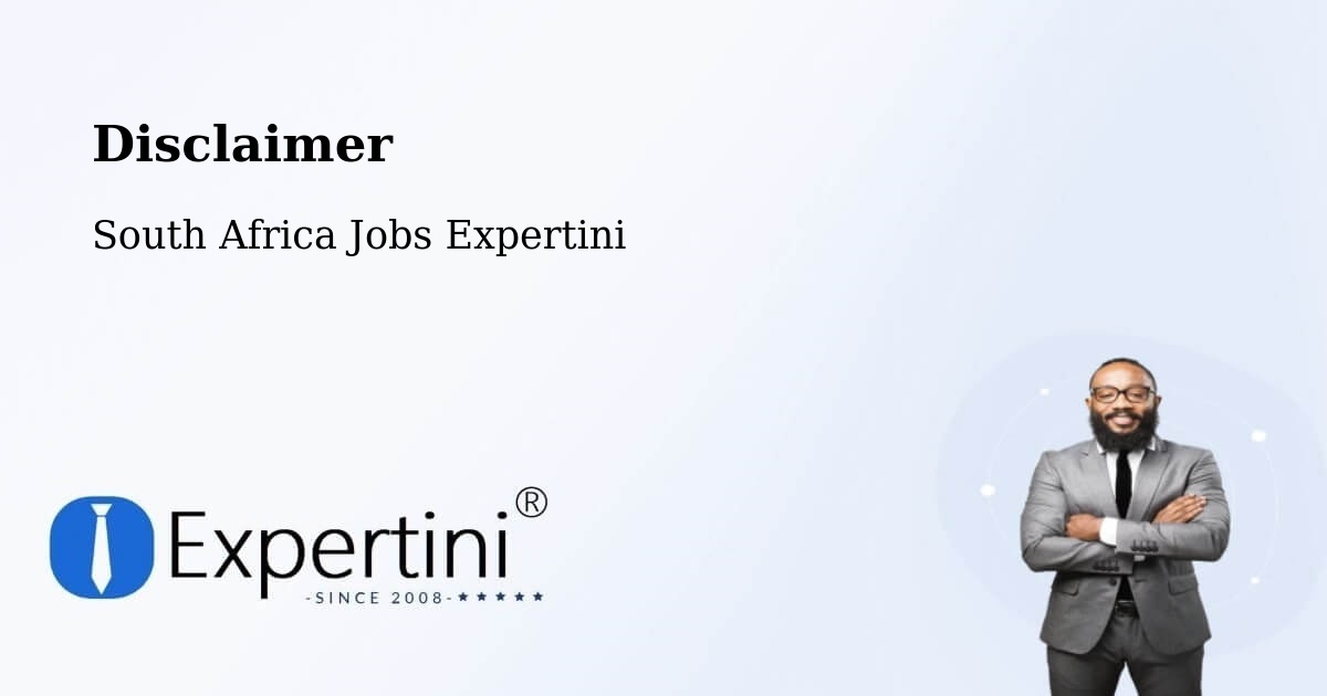 Disclaimer – Rustenburg - South Africa Jobs Expertini
